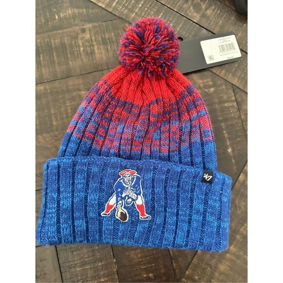 New England Patriots NFL Red and Blue 47 Brand Beanie - Picture 1 of 2